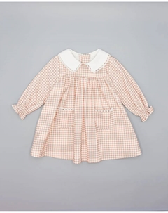 Детское платье с карманами и вышитой лентой, розовый Fina ejerique