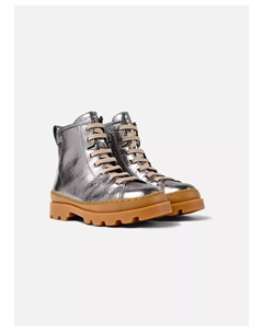 Девушки Brutus Унисекс Кожаные Ботинки, серый Camper