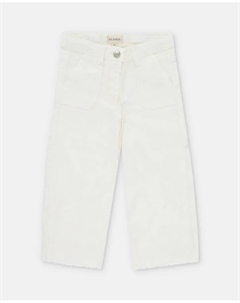 Детские саржевые брюки с шлевками на поясе и необработанными карманами, бежевый Martin aranda