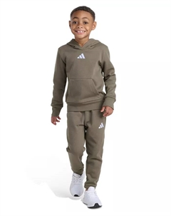 Детский комплект для мальчиков 2T-7: худи с длинным рукавом и джоггеры, зеленый Adidas