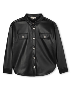 Детская черная рубашка с длинным рукавом Michael kors