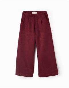 Девчачьи брюки из вельвета с широкими штанинами, бордовый Zippy