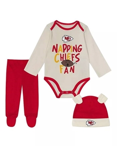 Комплект Little Champ из 3 предметов Kansas City Chiefs красный для мальчиков и девочек Outerstuff