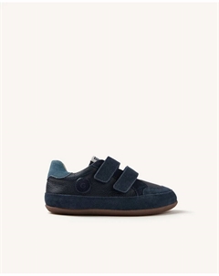 Гибкие детские кожаные босоножки с регулируемыми застежками, темно-синий Gioseppo