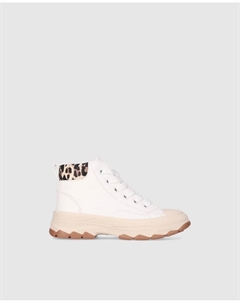 Детские спортивные туфли с молнией и закругленным носком, белый Chika10