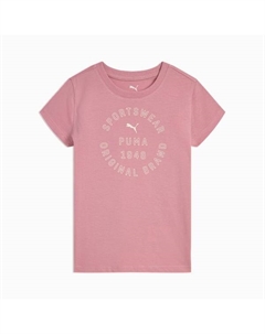 Футболка из хлопкового джерси для маленьких детей Class Pack, розовый Puma