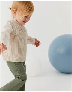 Брюки из микровельвета, хаки Сфера