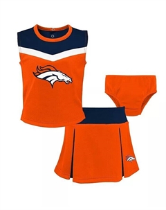 Комплект из двух предметов для поддержки девочек, оранжевый, Denver Broncos Spirit Cheer, с шароварами Outerstuff
