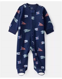 Детский комбинезон на молнии для сна и игр, синий Carter`s