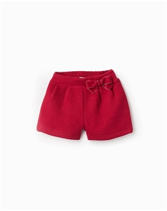 Детские шорты с текстурой и бархатным бантиком, красный Zippy