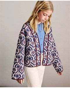 Открытая жаккардовая куртка с фантазийным узором для девочки, мультиколор Coconut el corte inglés