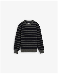 Детский хлопковый свитер с полосатым принтом, темно-синий Scalpers