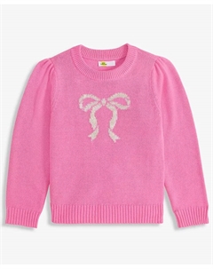 Детская блестящая кофта с бантом для девочек 5-20, розовый Epic threads