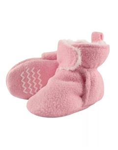 Плюшевые и шериповые уютные пинетки для девочек, розовый Hudson baby