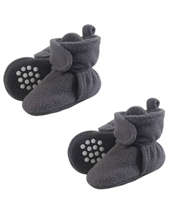Детские унисекс теплые плюшевые тапочки, серый Luvable friends