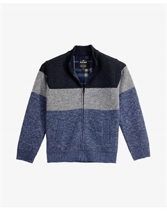 Мальчиковый свитер с молнией и воротником стойкой на флисовой подкладке, мультиколор Xray