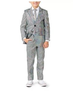 Костюм для вечеринки в стиле диско-шар металлик для малышей и маленьких мальчиков, комплект из 3 предметов Opposuits