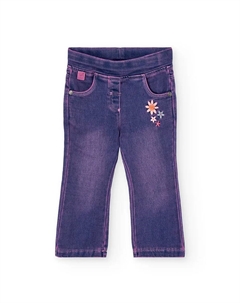 Прямые джинсы для младенцев с эластичным поясом, фиолетовый Boboli