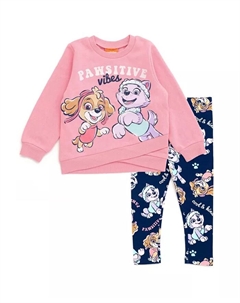 Комплект для девочек: флисовая кофта и леггинсы, розовый Paw patrol