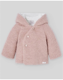 Вязаное детское пальто из коллекции Deva PAZ Rodríguez, пастельно-розовый Paz rodriguez