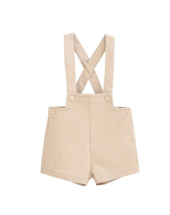 Короткий детский комбинезон с деревянными пуговицами, бежевый Dadati
