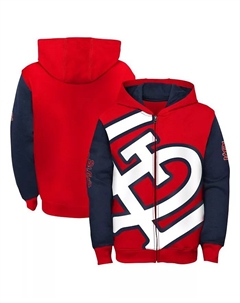 Детская красная толстовка с молнией St. Louis Cardinals в стиле открытки Outerstuff