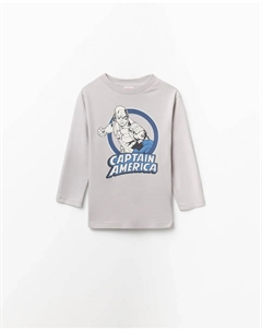 Футболка с лицензией Капитана, светло-серый Сфера