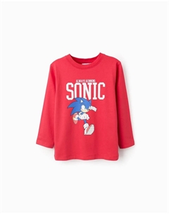 Детская футболка 100% хлопок с мотивом Соник, красный Zippy