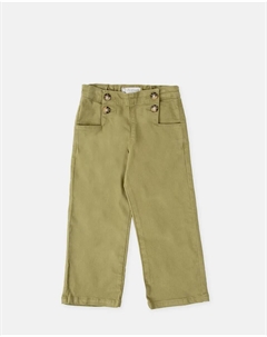 Брюки для малыша из саржи с эластаном, хаки Tutto piccolo