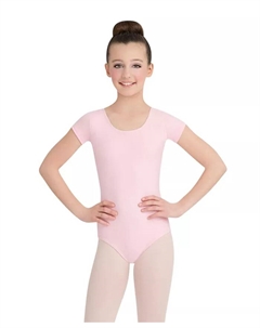 Купальник с коротким рукавом для девочек, розовый Capezio