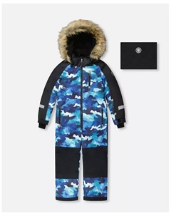 Комбинезон для мальчиков Teal Blue Camouflage, синий Deux par deux