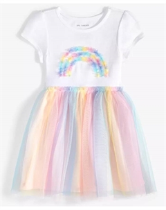 Платье с радужной пачкой для девочек Toddler 2T-4T, мультиколор Epic threads
