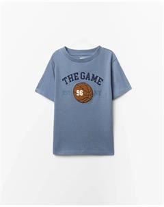 Футболка с нашивкой-полотенцем, синий Сфера