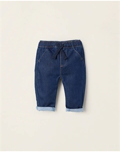 Джинсовые детские штаны с регулируемым поясом, синий Zippy