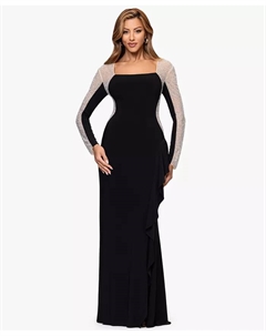 Маленькое платье с длинными рукавами и бусинами, мультиколор Xscape