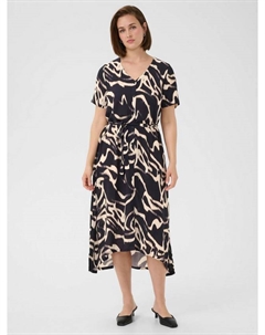 Платье миди Beathe Abstract, Black/Multi Kaffe