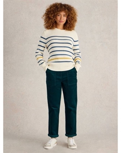 Брюки Twister из вельвета, Dark Green White stuff