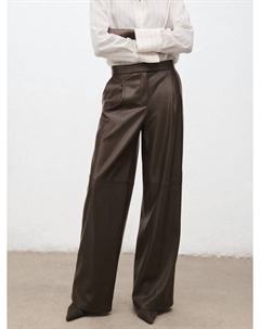 Брюки Riga из искусственной кожи, Khaki Mango