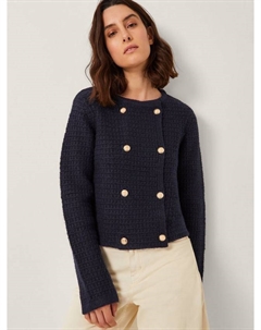 Двубортный кардиган Skye с вафельной вязкой, Navy Monsoon