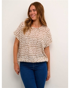 Блуза Lokia Abstract Squares, Beige Kaffe