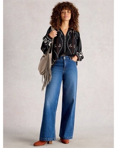 Блузка Aurora с вышивкой из органического хлопка, Black/Multi White stuff