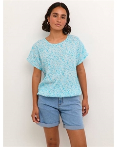 Блузка с рукавом летучая мышь из ткани Amber Ecovero, Blue Atoll Kaffe