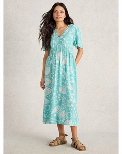 Платье Lucy Abstract, Blue/Multi White stuff