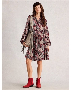 Платье-рубашка Monique с абстрактным принтом длиной до колена White stuff