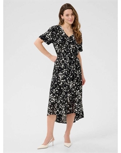 Beathe платье миди с принтом, Black/Multi Kaffe