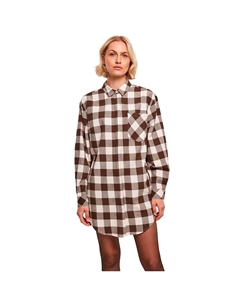 Рубашка с длинным рукавом Oversized Check Flannel, коричневый Urban classics