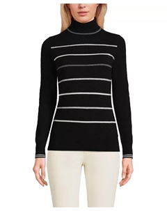 Женский кашемировый водолазка, черный Lands' end