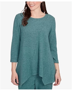 Маленькая уютная вязаная кофта с цельнокроеными деталями, зеленый Ruby rd.