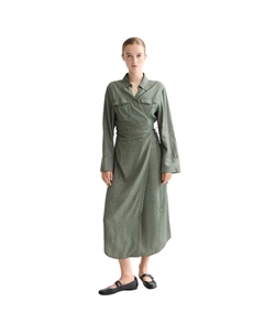 Платье Draped Wrap long sleeve midi, зеленый Scotch&soda