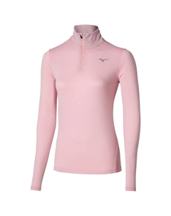 Футболка с длинным рукавом Core Impulse half zip, розовый Mizuno
